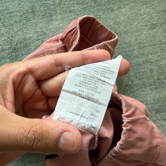 Varley Miles Pants Womens Medium Pink Jogger Sweatpants Slim Taper Cotton Twill - Picture 7 of 7